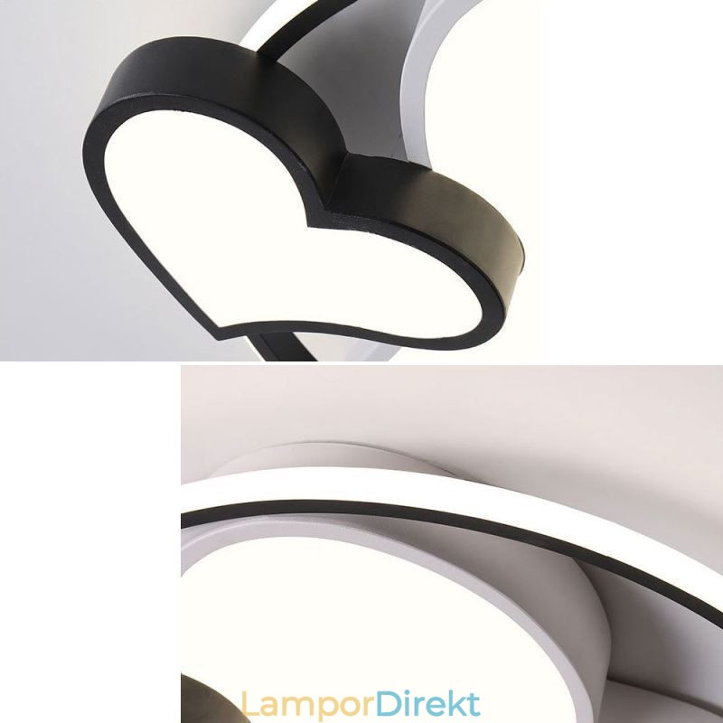 Double Hearts Infälld Taklampa Dekorativ Belysning