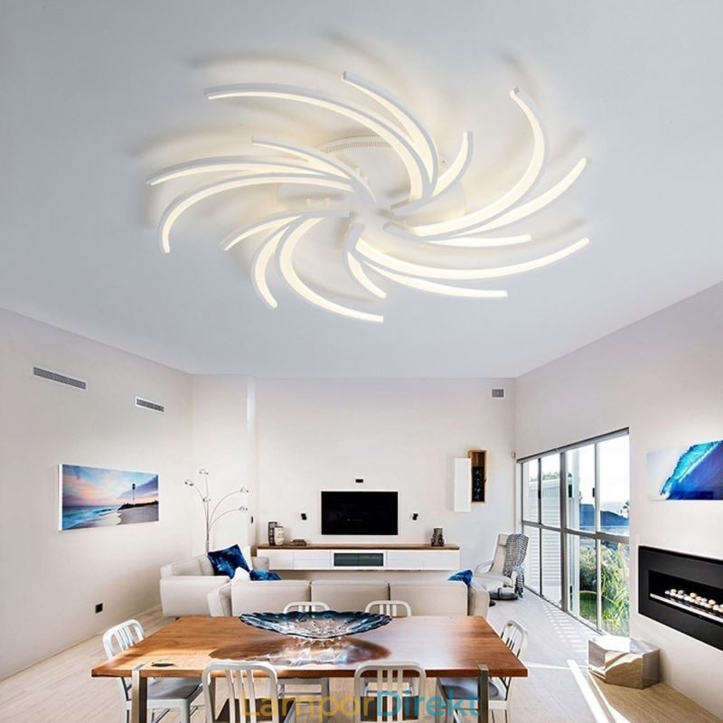 Oregelbunden Linjär Infälld Taklampa Modern Belysning