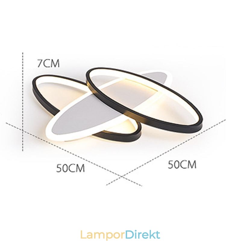 Modern Infälld Oval Taklampa I Akryl