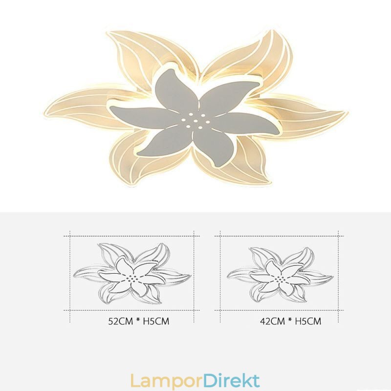 Elegant Infälld Taklampa Med Blommor Unik Dekorativ Belysning