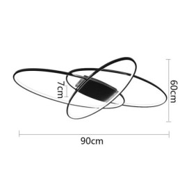 Modern Oval Infälld Taklampa Dekorativ Akryllampa