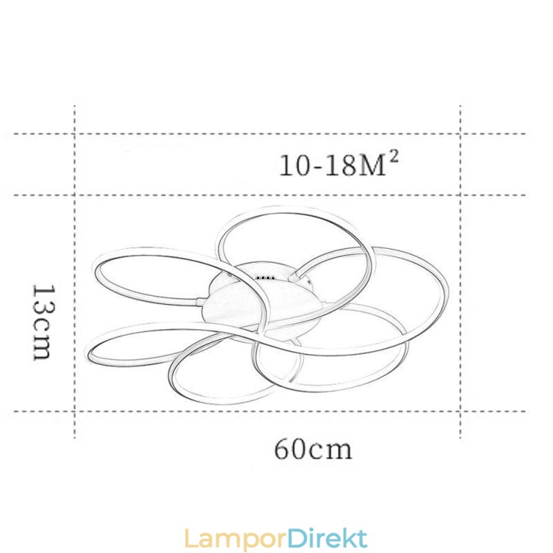 Linjär Infälld Taklampa Modern Blomdesignlampa