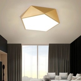 Guld Geometrisk Infälld Taklampa I Akryl
