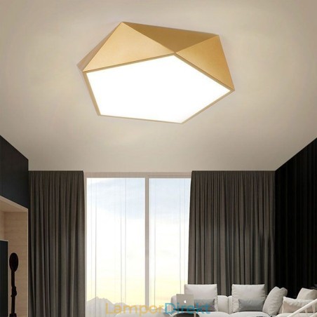 Guld Geometrisk Infälld Taklampa I Akryl Guld Geometrisk Infälld Taklampa I Akryl