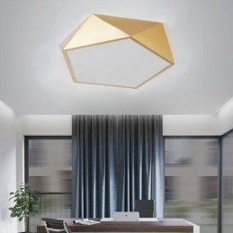 Guld Geometrisk Infälld Taklampa I Akryl