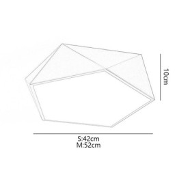 Guld Geometrisk Infälld Taklampa I Akryl