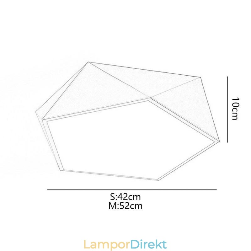 Guld Geometrisk Infälld Taklampa I Akryl