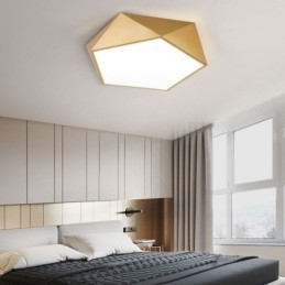 Guld Geometrisk Infälld Taklampa I Akryl