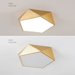 Guld Geometrisk Infälld Taklampa I Akryl