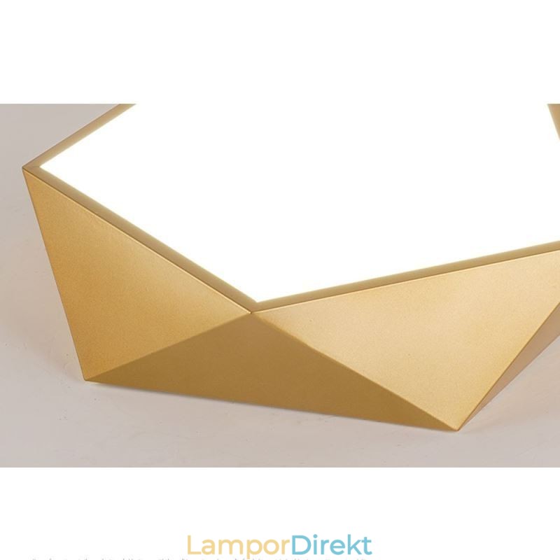 Guld Geometrisk Infälld Taklampa I Akryl