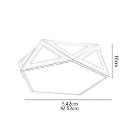 Guld Geometrisk Infälld Taklampa I Akryl