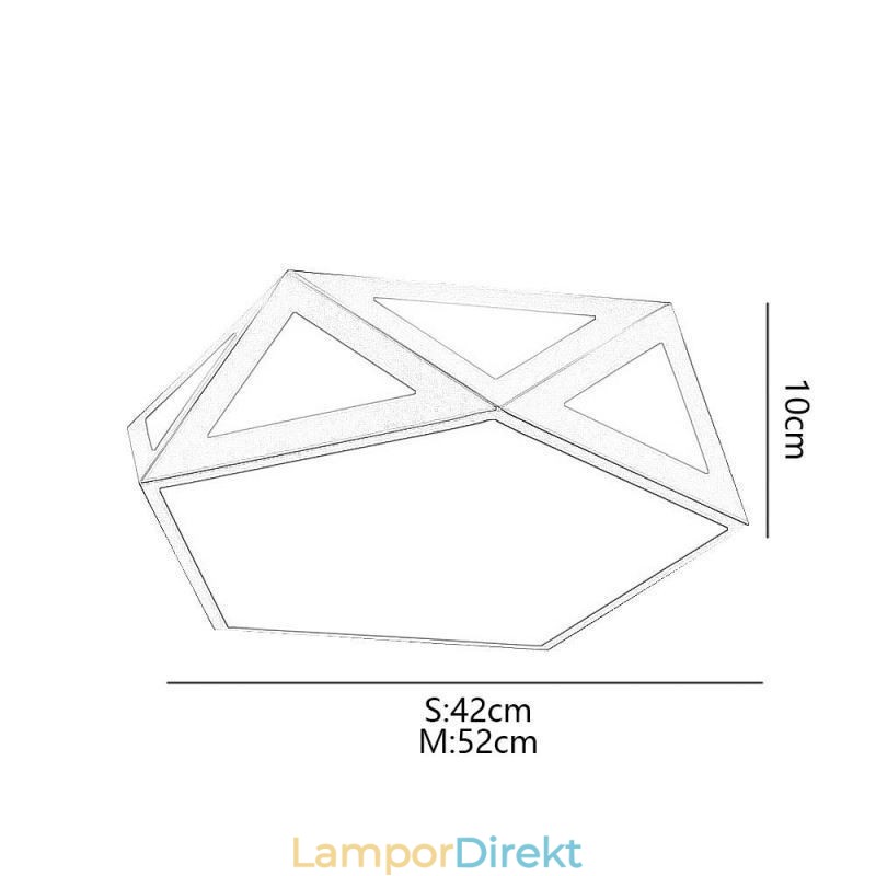 Guld Geometrisk Infälld Taklampa I Akryl