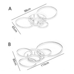 Halo Ring Flush Mount Modern Akryl Taklampa