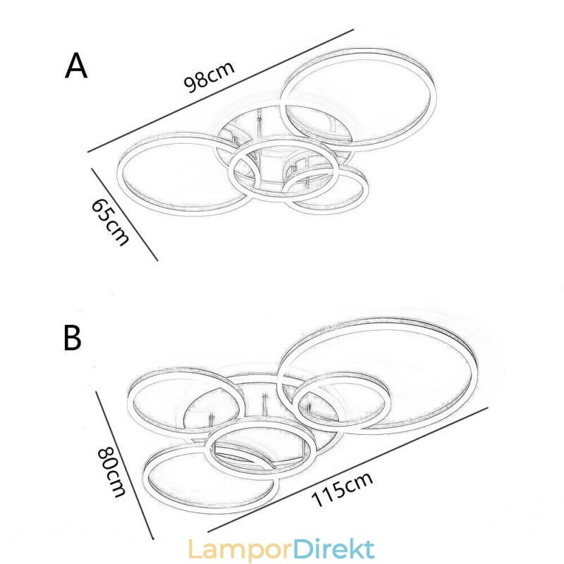 Halo Ring Flush Mount Modern Akryl Taklampa