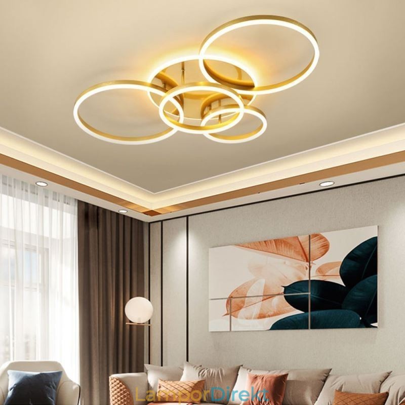 Halo Ring Flush Mount Modern Akryl Taklampa