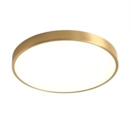 Round Flush Mount Modern Gyllene Taklampa I Akryl