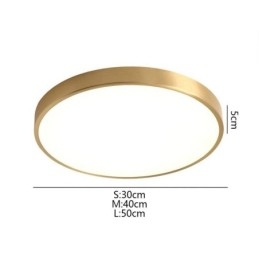 Round Flush Mount Modern Gyllene Taklampa I Akryl