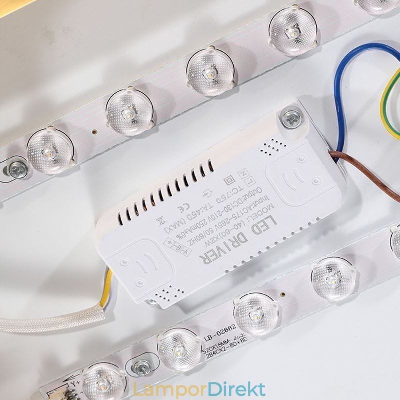 Round Flush Mount Modern Gyllene Taklampa I Akryl