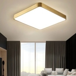 Flush Mount Minimalistisk Akryl Fyrkantig Guld Taklampa