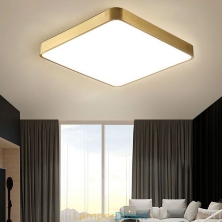 Flush Mount Minimalistisk Akryl Fyrkantig Guld Taklampa Flush Mount Minimalistisk Akryl Fyrkantig Guld Taklampa