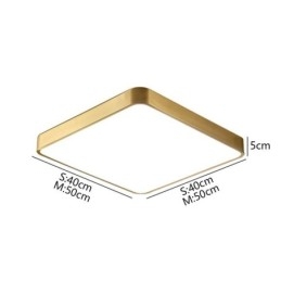 Flush Mount Minimalistisk Akryl Fyrkantig Guld Taklampa