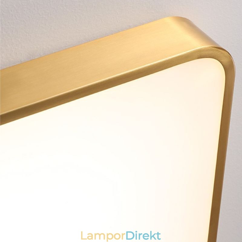Flush Mount Minimalistisk Akryl Fyrkantig Guld Taklampa