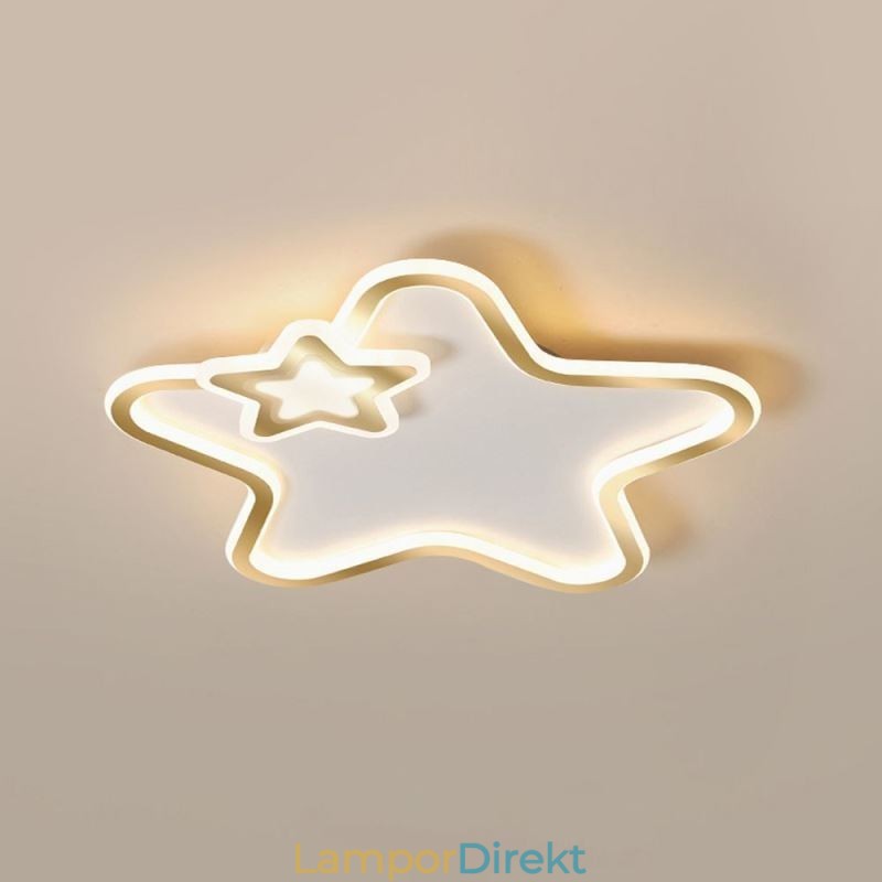 Creative Star Flush Mount Golden Star Taklampa
