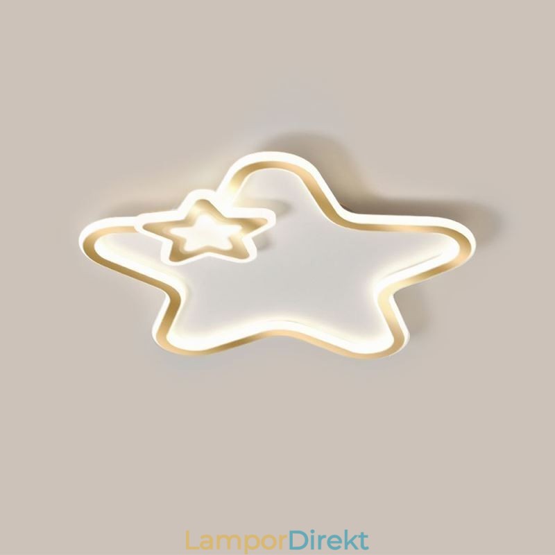 Creative Star Flush Mount Golden Star Taklampa