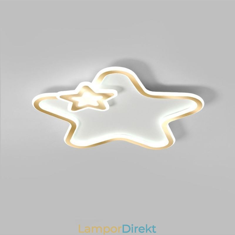 Creative Star Flush Mount Golden Star Taklampa