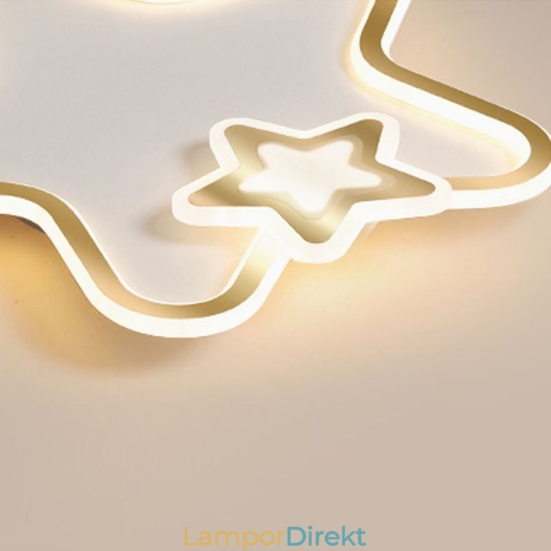 Creative Star Flush Mount Golden Star Taklampa
