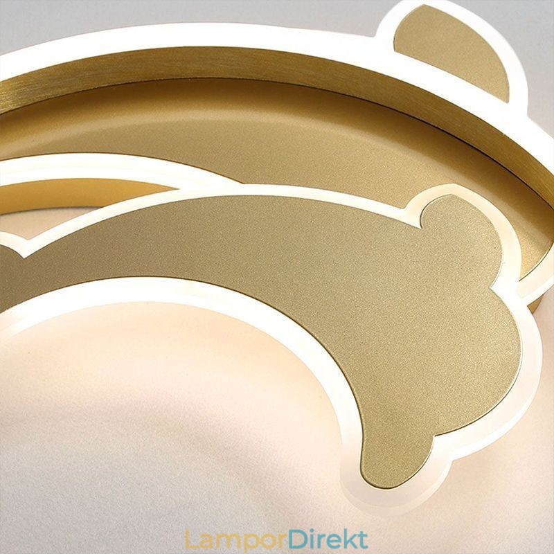 Guld Dolphin Flush Mount Taklampa