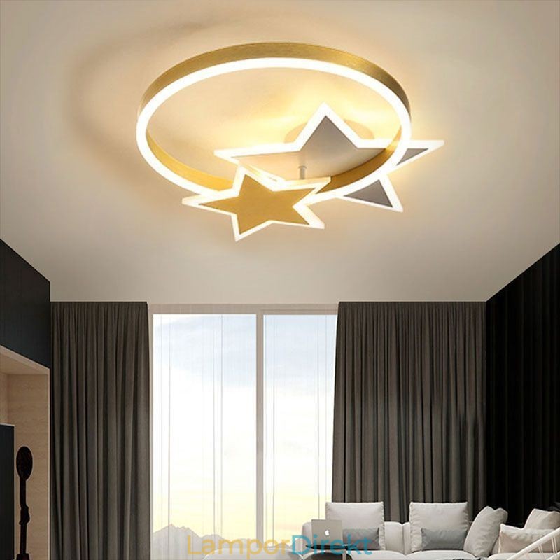 Star Flush Mount Taklampa Akryl Double Stars Ljusarmatur