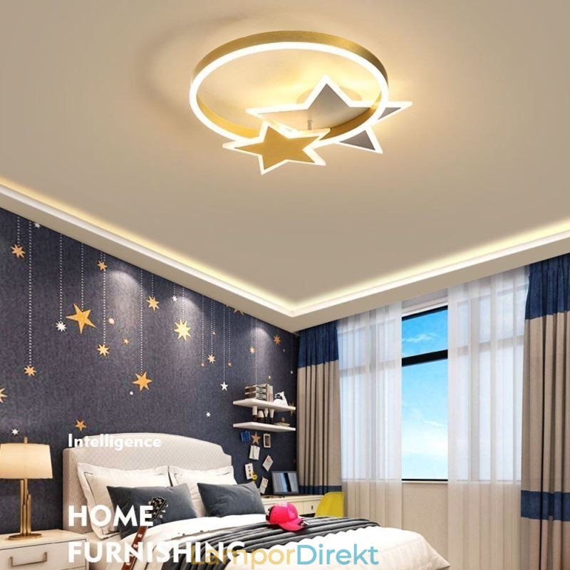 Star Flush Mount Taklampa Akryl Double Stars Ljusarmatur