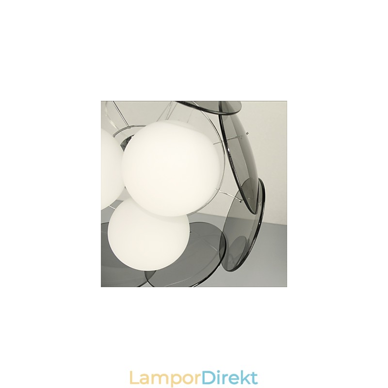 Erbjudanden Milan Simple Fashion Style Ljuskrona Ljus Rök Grå Ljuskrona I Glas