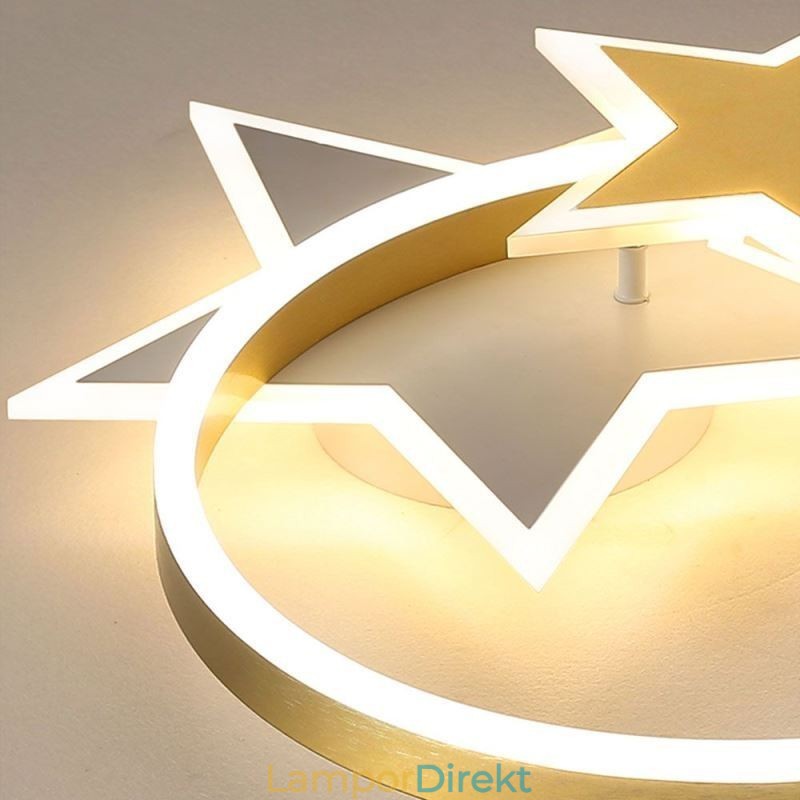 Star Flush Mount Taklampa Akryl Double Stars Ljusarmatur