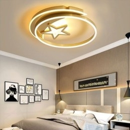 Moon Star Flush Mount Taklampa Guld Akryl Armatur