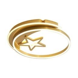 Moon Star Flush Mount Taklampa Guld Akryl Armatur