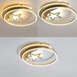 Moon Star Flush Mount Taklampa Guld Akryl Armatur
