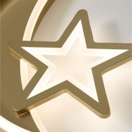 Moon Star Flush Mount Taklampa Guld Akryl Armatur