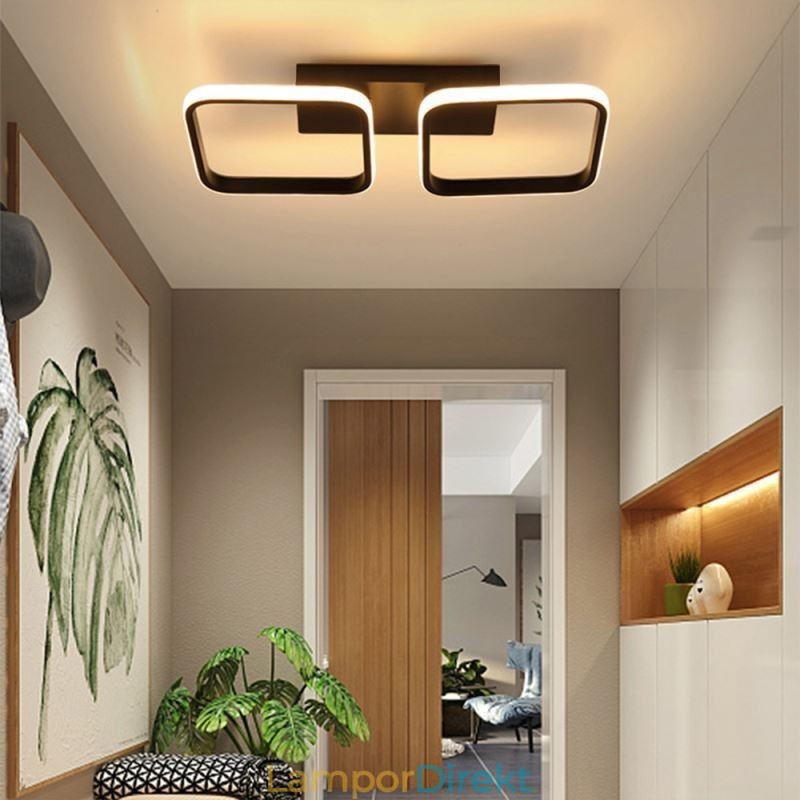 Modern Minimalistisk Infälld Taklampa I Akryl Med Fyrkantig Ram