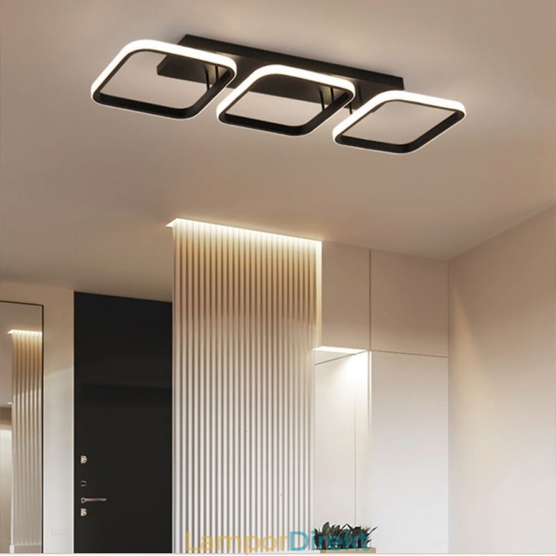 Modern Minimalistisk Infälld Taklampa I Akryl Med Fyrkantig Ram
