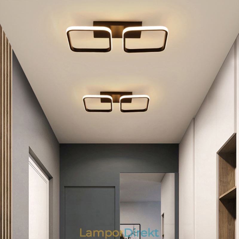 Modern Minimalistisk Infälld Taklampa I Akryl Med Fyrkantig Ram