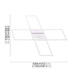 X-Formad Infälld Minimalistisk Taklampa I Akryl
