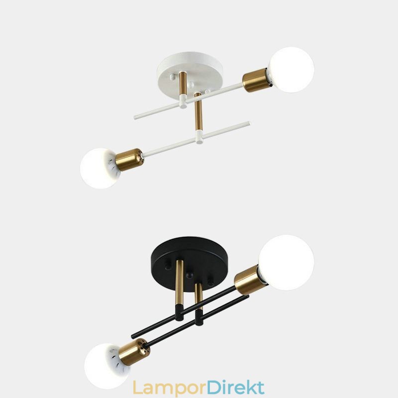 Simple Magic Beans Flush Mount Crossed Ceiling Light
