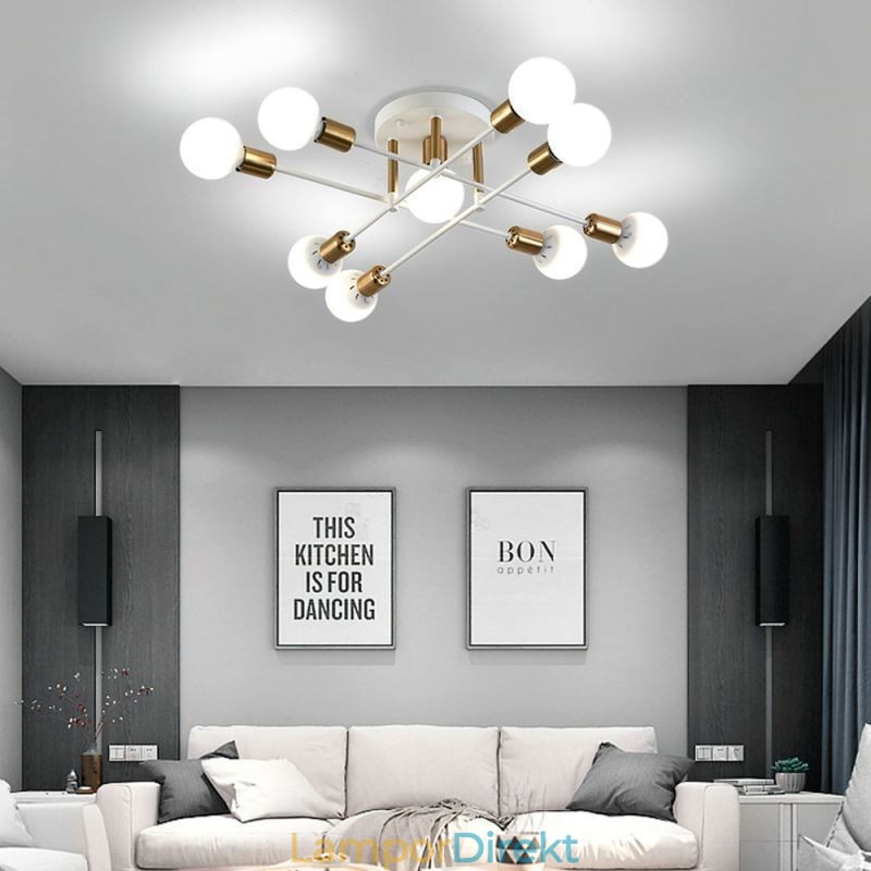 Simple Magic Beans Flush Mount Crossed Ceiling Light