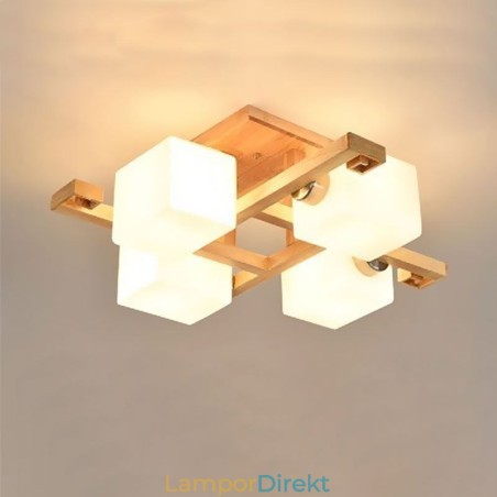 Nordic Flush Mount Taklampa Creative Warm Solid Wood Light Nordic Flush Mount Taklampa Creative Warm Solid Wood Light