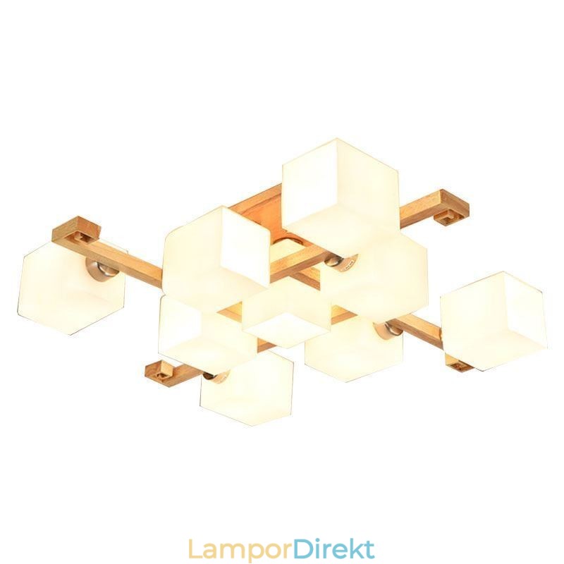 Nordic Flush Mount Taklampa Creative Warm Solid Wood Light