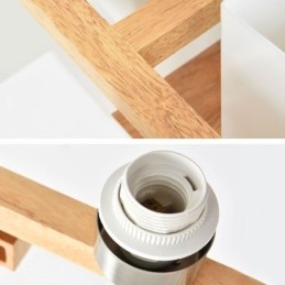 Nordic Flush Mount Taklampa Creative Warm Solid Wood Light