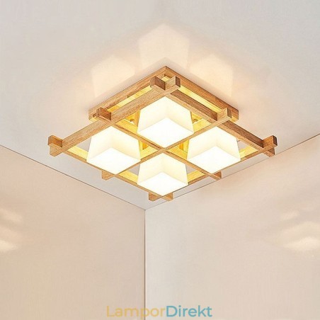 Nordic Square Grid Infälld Taklampa Gummi Trälampa Nordic Square Grid Infälld Taklampa Gummi Trälampa