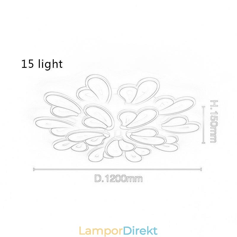 Modern Enkel Infälld Taklampa I Kronblad I Akrylform